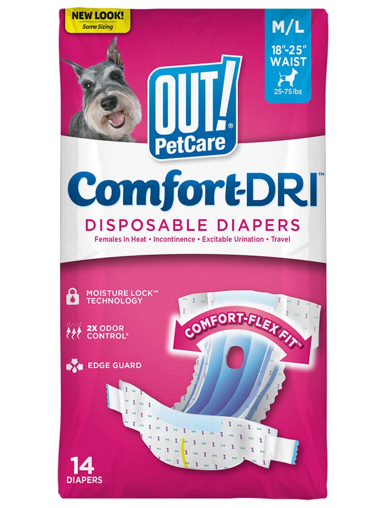 АУТ! Одноразові підгузки для сук Comfort‑Dri™ M L фото 1